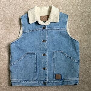 Vintage Ralph Lauren Blue Denim and Sherpa lined Vest